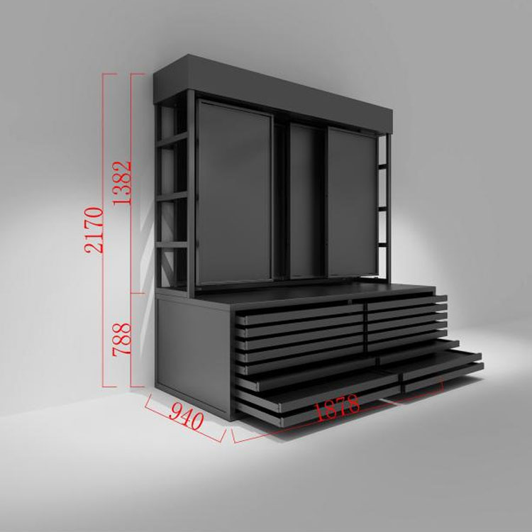 Vertikales multifunktionales Display -Rack